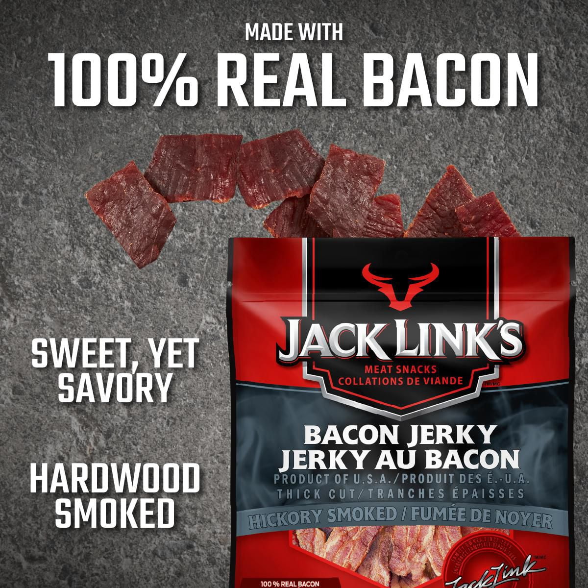 Jac Link's Jerky au Bacon 65G
