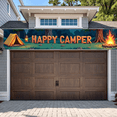 thumbnail image 3 of Forest Design Happy Camper Tent Banner Campfire Nature Scene for Outdoor Adventure Camping Event, 3 of 5