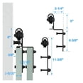 thumbnail image 4 of Kit de Glissières de Porte de Grange de 4-16 Pieds, Rails Roulants pour Porte Coulissante Double (en Forme de J), Robuste et Durable, 4 of 6