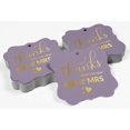 thumbnail image 4 of Inkdotpot Pack Of 100 Thanks From The New Wedding Paper Tags DIY Craft Bracket Shape Real Gold Foil Hang Tags, 4 of 7