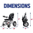 thumbnail image 3 of LEON Fauteuil Roulant Électrique Pliable Léger Motorisé Haut de Gamme 400 Lb Charge Max -500 W - 18 Miles, 3 of 10