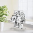 thumbnail image 4 of Metal + Glass Metal Photo Picture Frame Metal Photo Frame Rotating Photo Frame Photo Frame Living Room for Family for Wedding Party Friends, 4 of 7