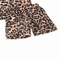 thumbnail image 5 of Kid Pajamas Set Leopard Print Long Short Sleeve Tops Shorts Trousers, 5 of 5