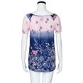 thumbnail image 4 of Hauts à Manches Courtes pour Femmes Col en V Dentelle Imprimée Hauts en Dentelle T-Shirt Ample Blouse Hauts pour Femmes Manches 3/4 Hauts en Dentelle pour Femmes Hauts Manches 3/4 T-Shirt pour Femmes, 4 of 7