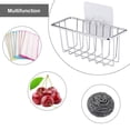 thumbnail image 3 of N01# Liquidation Organisateur Étagère Caddie en Acier Inoxydable Support de Rangement en Acier Éponge Éponge Évier Cuisine, Salle à Manger et Bar Support Argent, 3 of 6