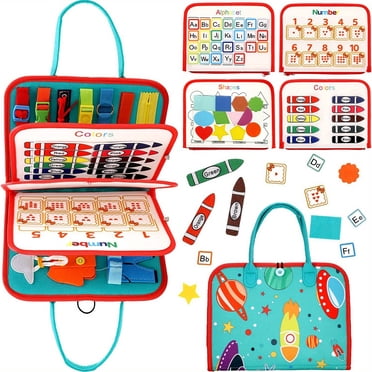Felt Book Busy Board For Toddler , Montessori Sensory Board Toys