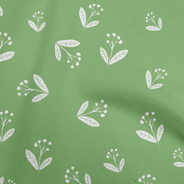 oneOone Cotton Poplin Green Fabric Floral Sewing Craft Projects Fabric Prints By Yard 42 Inch Wide