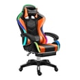 thumbnail image 3 of Wingomart Ergonomic Gaming Chair with Footrest, High Back Faux Leather Gaming Chair With RGB led light and Adjustable Armrest Height Adjustable Swivel, 3 of 9