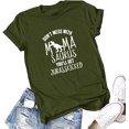 thumbnail image 1 of YourTops T-Shirt Femme "don't Mess with Mama Saurus" (US S, 1-Vert Armée), 1 of 2