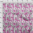 thumbnail image 2 of oneOone Cotton Silk Fabric Leaves & Floral Ikat Printed Craft Fabric BTY 42 Inch Wide, 2 of 4