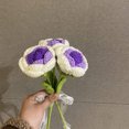 thumbnail image 1 of Vaidha Knitted Roses Hand Woven Rose Simulation Yarn Knitted Bouquet Floral Decoration Gift, 1 of 2
