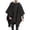 Black, variant on Poncho Men & Women - Steampunk Gothic Hooded Fashion Poncho Comfortable Home Clothes House Coat Unisex Wool Hoodied