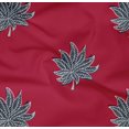 thumbnail image 4 of oneOone Organic Cotton Poplin Twill Fabric Leaves Block Printed Craft Fabric BTY 42 Inch Wide, 4 of 4