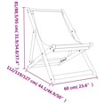 thumbnail image 4 of vidaXL Folding Beach Chairs 2 pcs Grey Fabric, 4 of 5