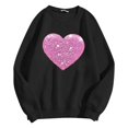thumbnail image 4 of Mode Femme Décontractée Couleur Unie Ample Manches Longues Imprimé Lettre Col Rond Chandail à Capuchon 2t Fermeture à Glissière Chandail à Capuchon Fille Chandail à Capuchon Deux Pièces Robe Chandail Français Doublée Veste Femme Décontractée Chaude Hauts Femme, 4 of 4