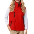 thumbnail image 1 of Wensltd Veste Athlétique Sans Manches pour Femmes à Manches Longues, Légère, d'Entraînement, Manteau Léger avec Poches, 1 of 6