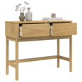 thumbnail image 2 of vidaXL Table Console FLORO Brun Ciré 89,5x36,5x73 cm Bois Massif Pin, 2 of 5