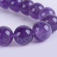 thumbnail image 2 of Bracelet Extensible Unisexe en Perles Rondes de 10 mm en Pierre Précieuse d'Améthyste Naturelle 7 Pouces, 2 of 2