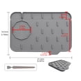thumbnail image 2 of Drain Rack Kitchen Accessory for Draining and Water Retention Pad | Silicone Cushion for Double Faucet Use in Kitchen and Bathroom, 2 of 4