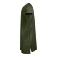 thumbnail image 4 of Chemise de Nuit Texturée en Coton pour Hommes, Robe de Nuit à Manches Courtes, Longue Robe, Blouse à Col en V, Haut de Pyjama, Coupe Ample et Décontractée, Confort, Chemise de Nuit Décontractée avec Poches, 4 of 5