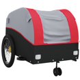 thumbnail image 2 of vidaXL Bike Trailer Black and Red 45 kg Iron, 2 of 5