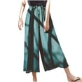 thumbnail image 2 of Meichang Women's Chiffon Loose Wide Leg Pants, Plus Size, Capri, 2 of 6