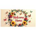 thumbnail image 3 of Welcome Home Banner Floral Butterfly Decor Wall Background for Party Wedding Garden Backdrop Photo Prop Event Decorations Vibrant Flower Display, 3 of 4