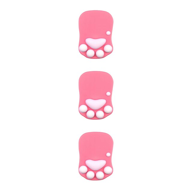 maskred Stylish Cat Paw Gaming Mouse Mat Wrist Protection Non-slide Base Safe Unique DS-008 rose red 3Set