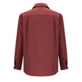 thumbnail image 4 of RXIRUCGD Chemisier pour Homme Mode Décontractée Uni avec Boutons, Poches, Manches Longues et Col Rabattable, Rouge, Taille : 4TG, 4 of 5