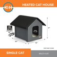 thumbnail image 2 of K&H Manufacturing – Caisson chauffant extérieur de 20 W, 18 po x 22 po x 17 po, gris/noir pour chats, 2 of 7