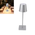thumbnail image 4 of Lampe de Table à DEL, Lampe de Table Ergonomique Sans Fil à DEL Portable Rechargeable Moderne à Intensité Réglable pour Bar pour Extérieur Or,Argent,Noir,Blanc, 4 of 8