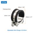 thumbnail image 2 of Unique Bargains T-Bolt Hose Clamp 4Pack 40-43mm Rubber Cushion Metal Intake Intercooler Clamps, 2 of 4