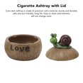 thumbnail image 3 of Cute Resin Ashtray, Coconut Shell  Sculptures Ashtray with Lid Multi Uses Innovative Cartoon Animal Boxes Ashtrays for, 3 of 8