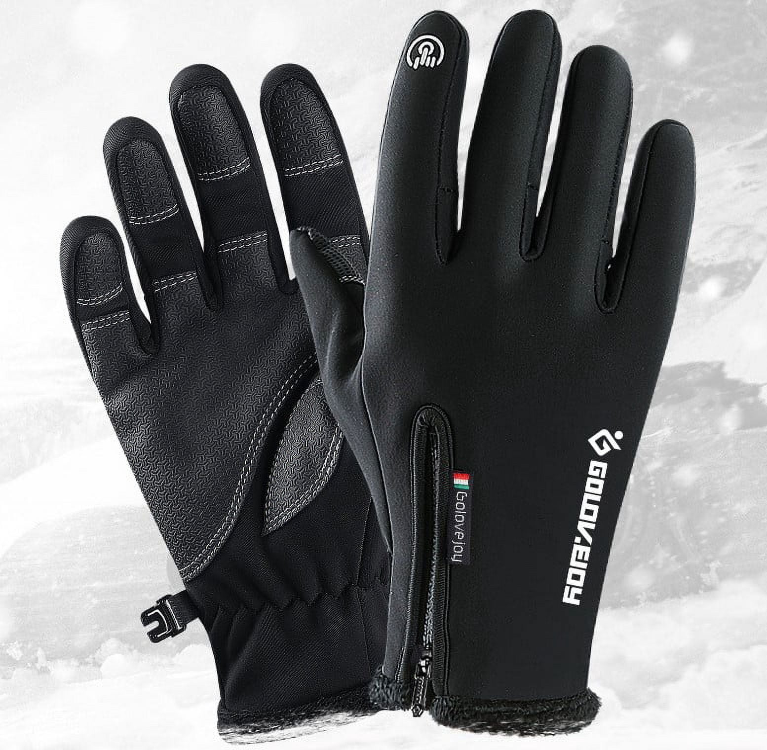 Mens Winter Gloves -30℉Windproof Waterproof Touch Screen Gloves for Outdoor Work Waterproof Winter Gloves -30℉ Warm Windproof All Fingers Touch Screen Gloves for Men Skiing and Outdoor Work