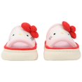thumbnail image 2 of Hello Kitty 3D Character Face Art Women's Pink & White Striped Open-Toed Slide Slippers - Large, 2 of 7