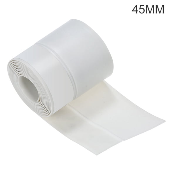 Bande d'Étanchéité pour Fenêtre 1 m en Silicone, Décapage Résistant aux Intempéries, Auto-Adhésive, Autocollant d'Étanchéité pour Porte contre les Fissures du Verre, Blanc, 45 mm