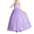 thumbnail image 1 of LOVZFMLL Jupe Princesse à Nœud pour Filles, Été, Manches Courtes, Volants, Dentelle, Col Rond, Broderie, en Maille, 1 of 5