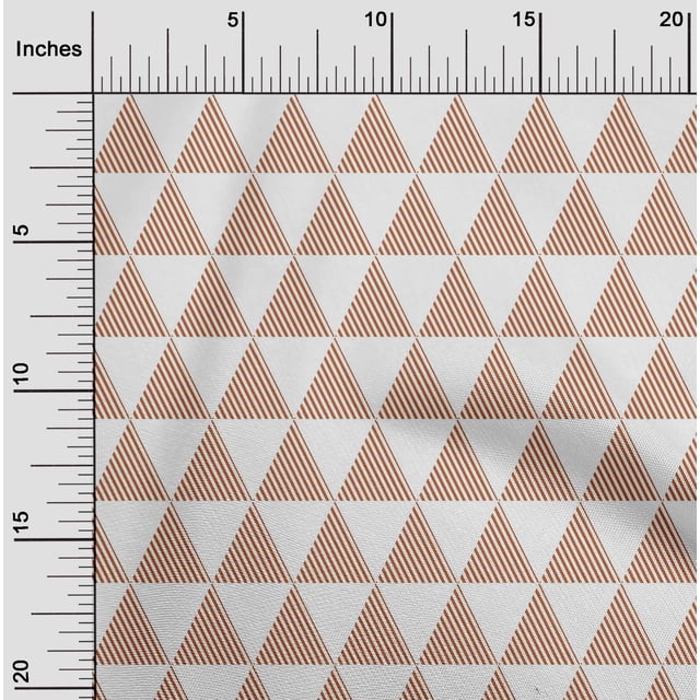 oneOone Silk Tabby Fabric Triangle Geometric Decor Fabric Printed BTY 42 Inch Wide