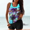 thumbnail image 1 of UPPADA Two Piece Tankini Swimsuits for Women High Waisted 2 Piece Bathing Suits Floral Print Tankini Set Tummy Control Modest Swimwear for Holiday High Waisted Swimsuit Multicolor,M, 1 of 6