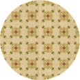 thumbnail image 1 of Ahgly Tapis Rond Lavable en Machine Intérieur Caramel Brun, 3 Pieds Rond, 1 of 7
