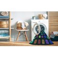 thumbnail image 2 of Ahgly Tapis d'Intérieur Lavable en Machine Carré Transitionnel Vert Cyan Foncé, 6 Pieds Carré, 2 of 7