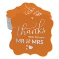 thumbnail image 1 of Inkdotpot Pack Of 100 Thanks From The New Wedding Paper Tags DIY Craft Bracket Shape Real Silver Foil Hang Tags, 1 of 7