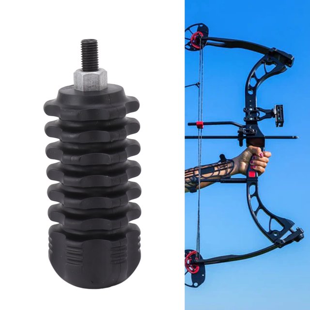 Archery Dampener, Rubber Steel Archery Bow Stabilizer Universal Thread Reduct Noise For Compound Pulley Bow