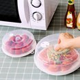 thumbnail image 1 of 2PCS Plastic Microwave Plate Cover Clear Steam Vent Splatter Lid Food Dish New, 1 of 8