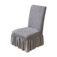 thumbnail image 2 of Stretch Chair Cover for Home Office Kitchen Banquet Hotel - Removable, Washable, Easy to Install - Polyester Jacquard Velvet - Anti-Slip, Dirt-Resistant - 4 Colors (Red, Yellow, Gray, 2 of 6