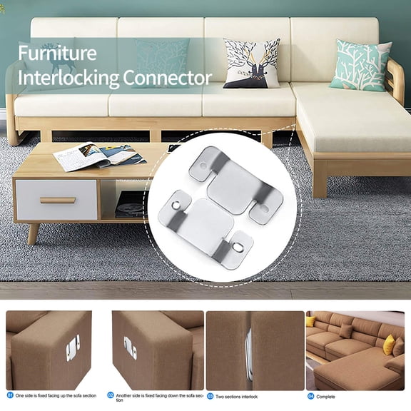 Cqxid Crochets à Moins de 5 $ Vis de Connecteur Canapé Support de Connecteur en Métal Sofa avec Outils de Mobilier de Qualité Supérieure et Amélioration de la Maison