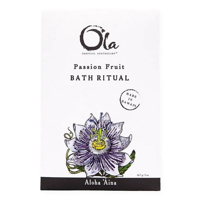 Ola Tropical Apothecary Passion Fruit Sea Salt Bath Ritual, Molokai, 2 oz