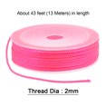 thumbnail image 2 of Unique Bargains Twisted Nylon Twine Thread Beading Cord 2mm 13M/43 Feet Extra Strong Braided Nylon String, Hot Pink, 2 of 6