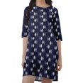 thumbnail image 4 of Moomaya Robe T-Shirt Courte Droite en Georgette Mousse pour Femmes Vêtements Grande Taille, 4 of 4