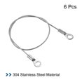 thumbnail image 3 of Unique Bargains 1.5mmx30cm Stainless Steel Lanyard Cable Eyelets Ended Wire Rope 6 Pack, 3 of 5